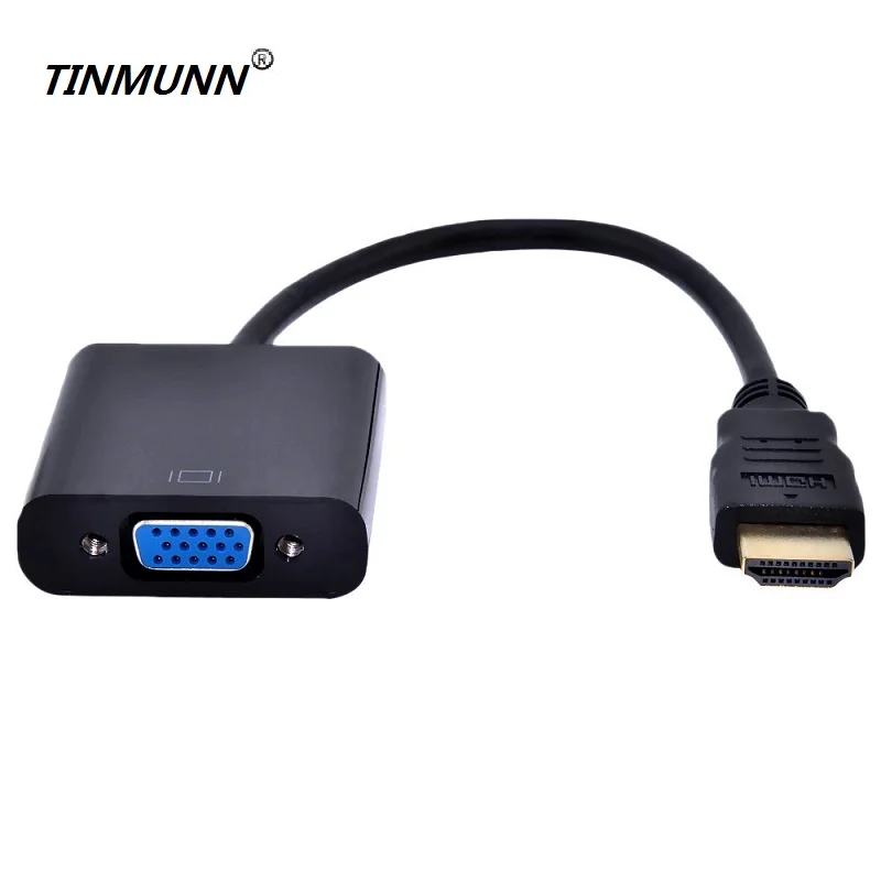 New laptop to projector HDMI-compatible to vga cable converter adapter video convertor hdmi-vga cable male to female