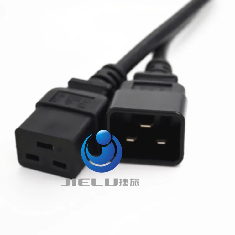 10PCS C19-C20,IEC320 C20 Male Plug To IEC320 C19 Female Power Extension Cable Cord  Engine Room UPS Power Cord 3*1.5 1.8M