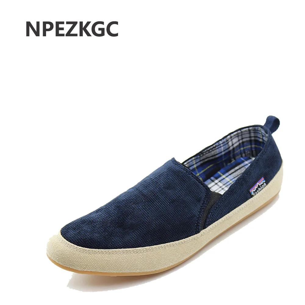 NPEZKGC Summer Flats Men Shoes Men Espadrilles Flats Shoes Men Canvas Shoes Loafers Slip On Casual shoes