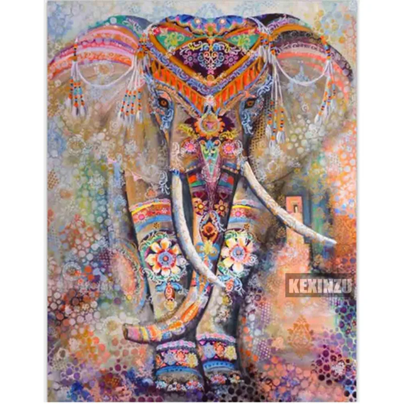 Needlework 3d Diy Diamond Painting Religious elephant Cross Stitch Embroidery 5d Square Illustration Full Rhinestone Mosaic