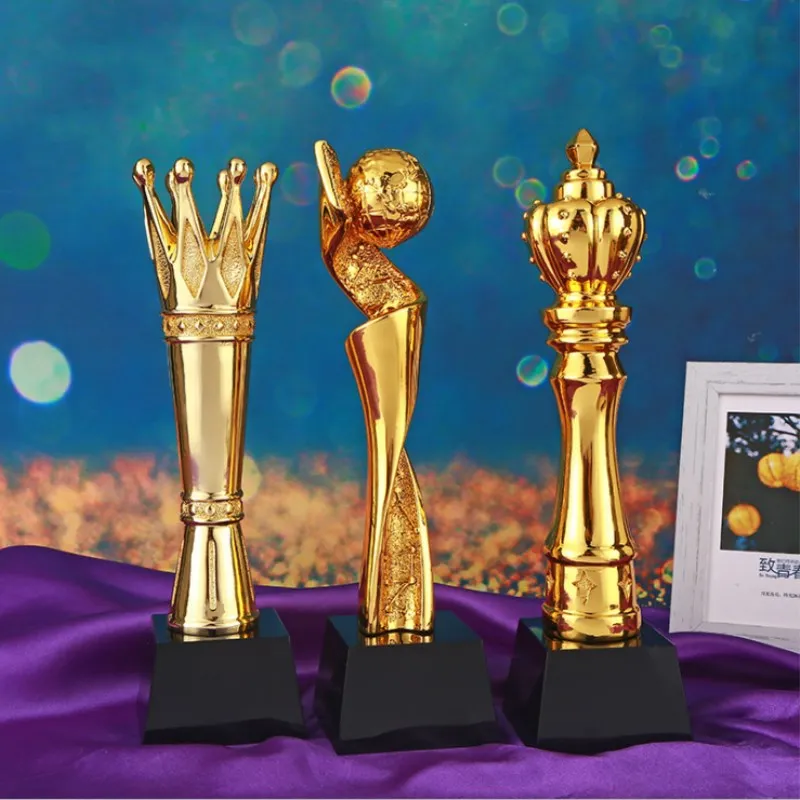 Creative Gold-plated Resin Trophy Home Decoration Ornaments Competition Commemorative Prizes Crafts Ornaments Gift