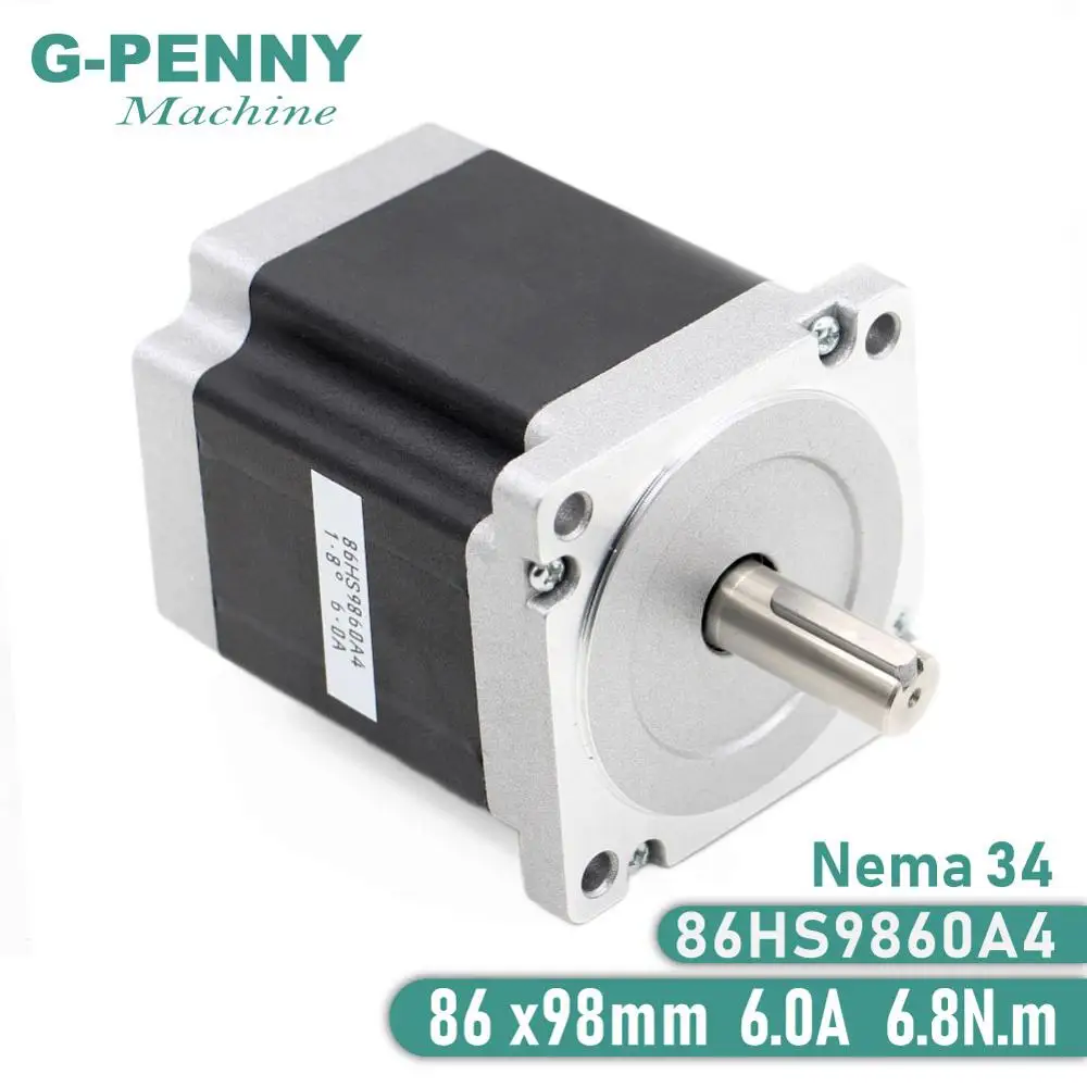 

CNC NEMA 34 Stepper Motor 86X98mm 6.8 N.m 6A 972Oz-in High Torque Stepping Motor for CNC Router Engraving Machine 3D printer