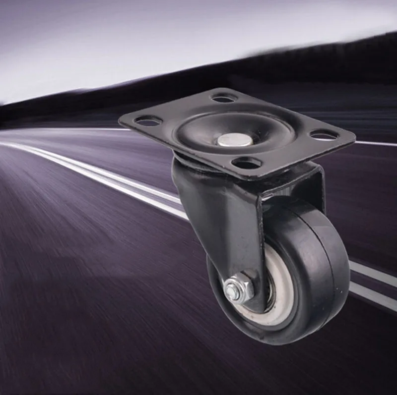 

9201 2 inch Furniture Casters universal wheel silencing rain all black double bearing castor wheel caster CP374