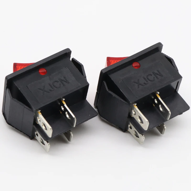 2Pcs/Lot Red 4 Pin Light On/off Boat Button Switch 250V 16A AC AMP 125V/20A