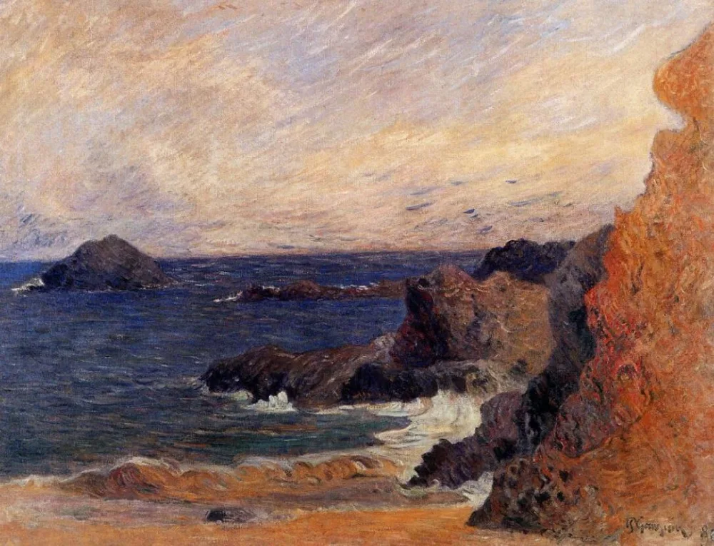 

High quality Oil painting Canvas Reproductions Coastal landscape (1886) by Paul Gauguin hand painted