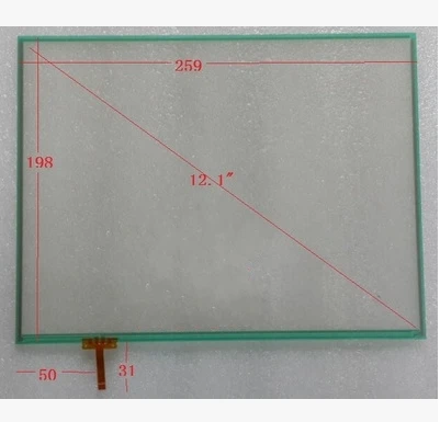 New 12 Inch Touch screen 4 wire resistance screen ultra-thin ultra narrow 259*198 mm