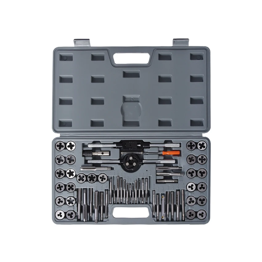 

60 pcs / set tap and die sets m3 ~ M12 metric screw plugs taps & amp; tap & amp; die wrench, taps to hand screw by hand threadin