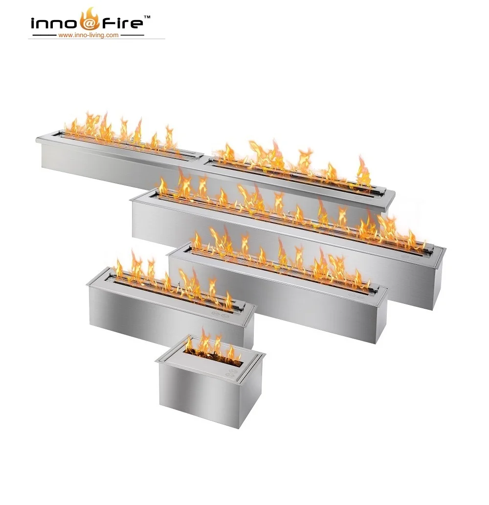 

Inno living fire 90cm stainless bio ethanol fireplace vented single burner