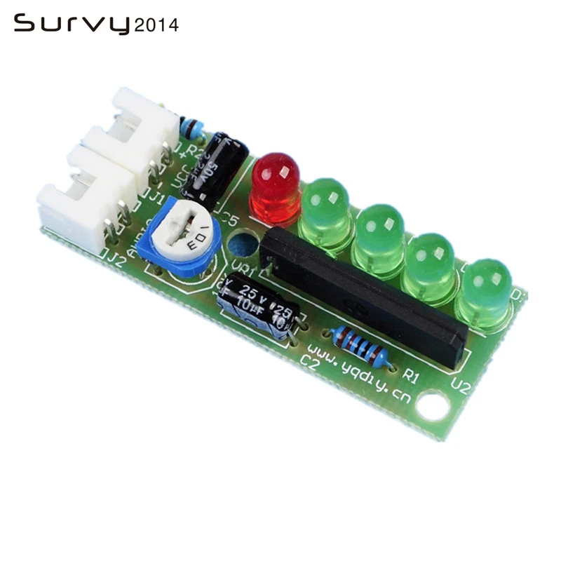 1 Set DIY Kit KA2284 Audio Level Indicator Suite Trousse Electronic Parts 5mm RED Green LED Level Indicating 3.5-12V