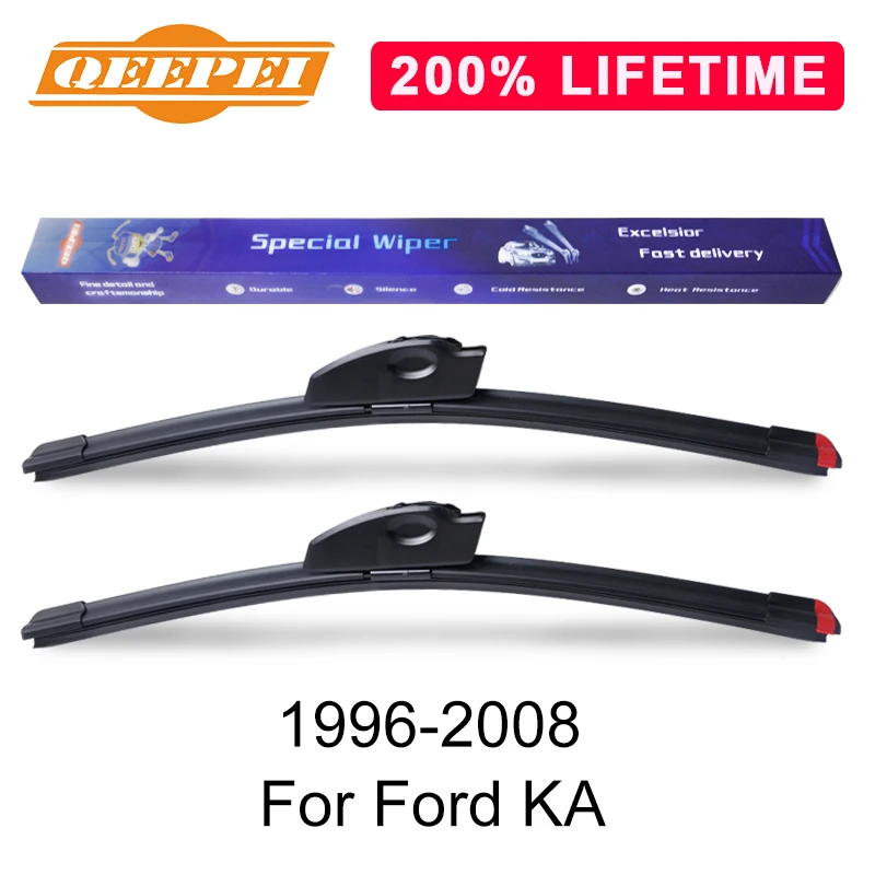 

QEEPEI Replace Wiper Refill Windscreen Wiper Blades For Ford KA 1996-2008 Windshield Rubber Car Accessorie