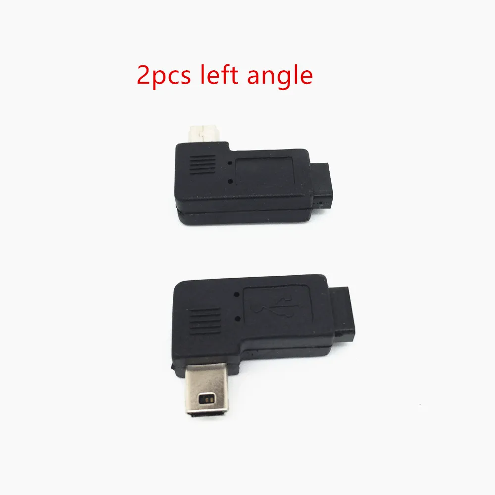 Mini USB Type A Male To Micro USB B FeMale 90 Degree Right/left Angle Adapter