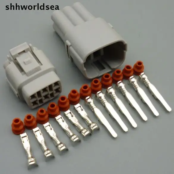 Shhworldsea 6 Pin/way 2.2mm Auto car Sensor Automotive Waterproof Wire Connector plug  6180-6771 6187-6561 For Suzuki