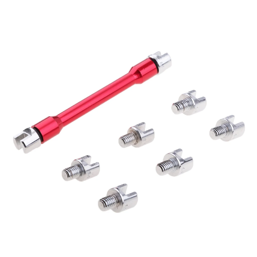 1 Set  Motorcycle Wheel Spoke Wrench Handle Repair Tool 5.4-6.8mm Motor Wheel Buckled Hand Tools Blue Red