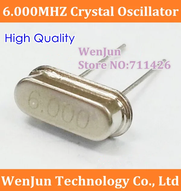 

Free Shipping 6.000mhz Crystal Oscillator 6M Quartz crystal Plug-in crystal HC-49S Crystal Oscillator