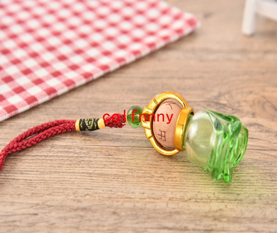 100Pcs/lot 8ML Spray Color rose Diamond Car Pendant Perfume Glass Bottle Fine Car Hanging Empty Bottle