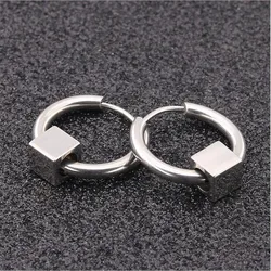 HE33 Titanium Hoop Earrings Circle 12mm 316l Stainless Steel IP Plating No Fade Allergy Free