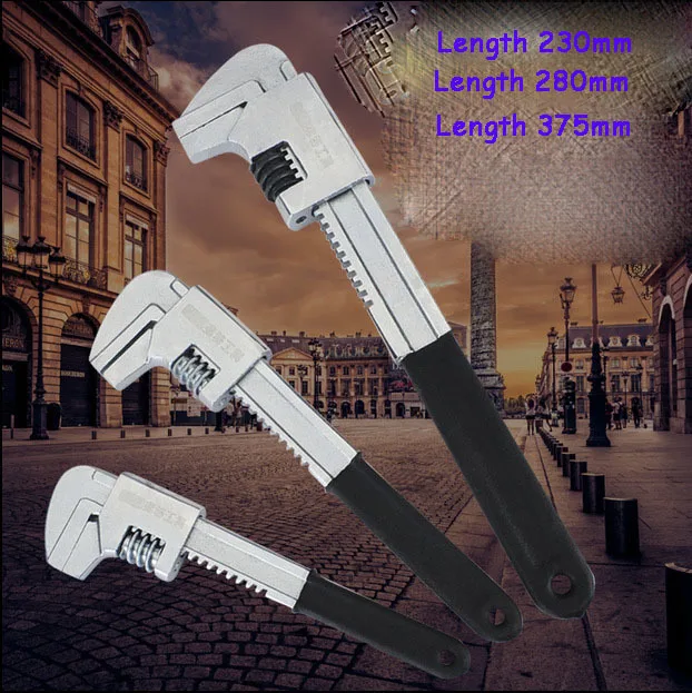 9 inch 11 inch 15 inch Right angle large opening pipe wrench