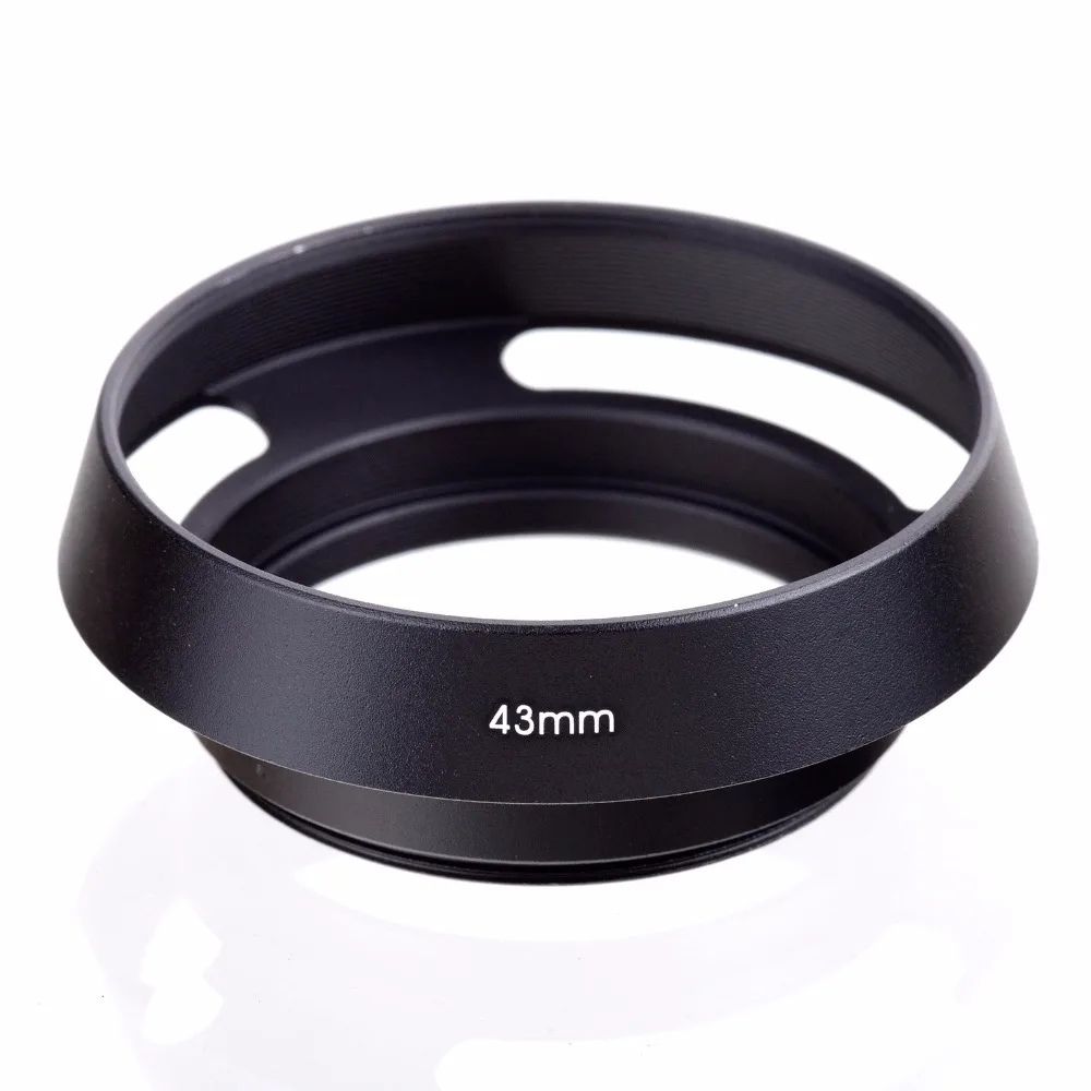 Camera Lens Hood Metal Vented 37mm 39mm 40.5mm 43mm 46mm Screw-in Lente Protect For Canon Nikon Sony Leica Olympus Pentax