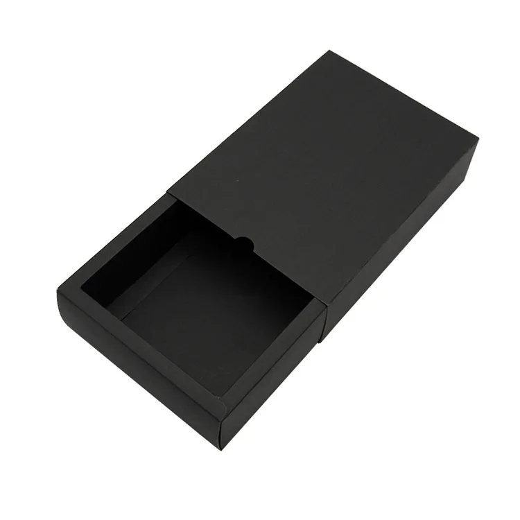 18.7*12.2*3.8CM Drawer Black kraft Paper box Gift Craft Boxes Packaging Box 100piece\lot fast free shipping lin4495