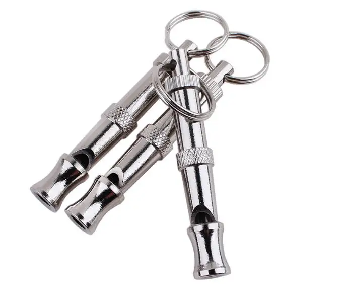 

200 pieces High Quality Stainless steel Dog Puppy Whistle Ultrasonic Adjustable Sound Key Training for Dog Pet SN1019