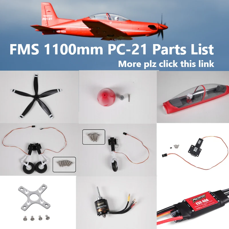 

FMS 1100mm 1.1m PC-21 PC21 Pilatus Propeller Spinner Motor Shaft Mount Landing Gear Retract etc RC Airplane Model Plane Aircraft