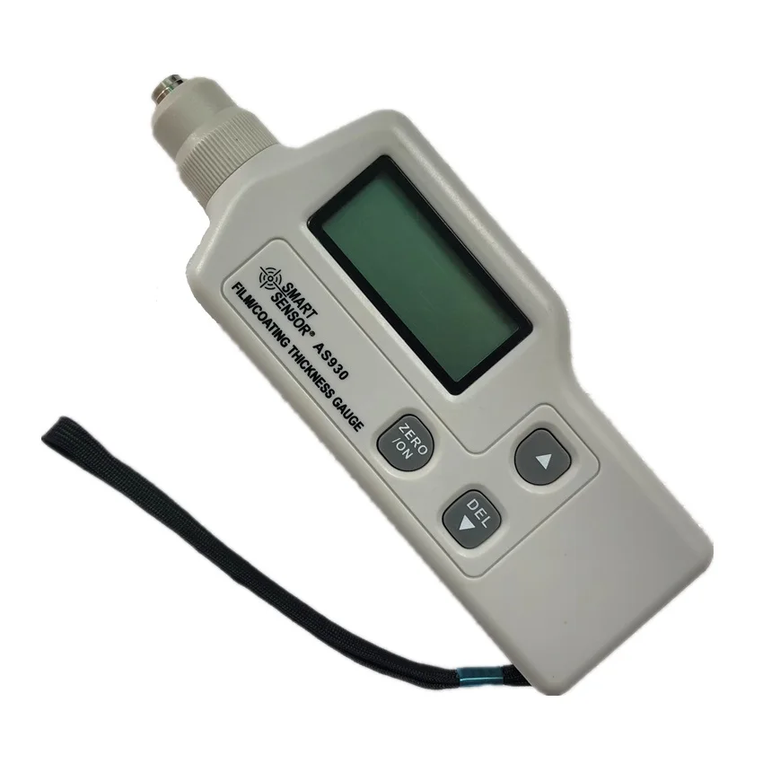 Smart sensor AS930 Film/Coating Thickness Gauge Tester Meter Digital Handheld Measuring Range 0-1800um Iron-based magnetic