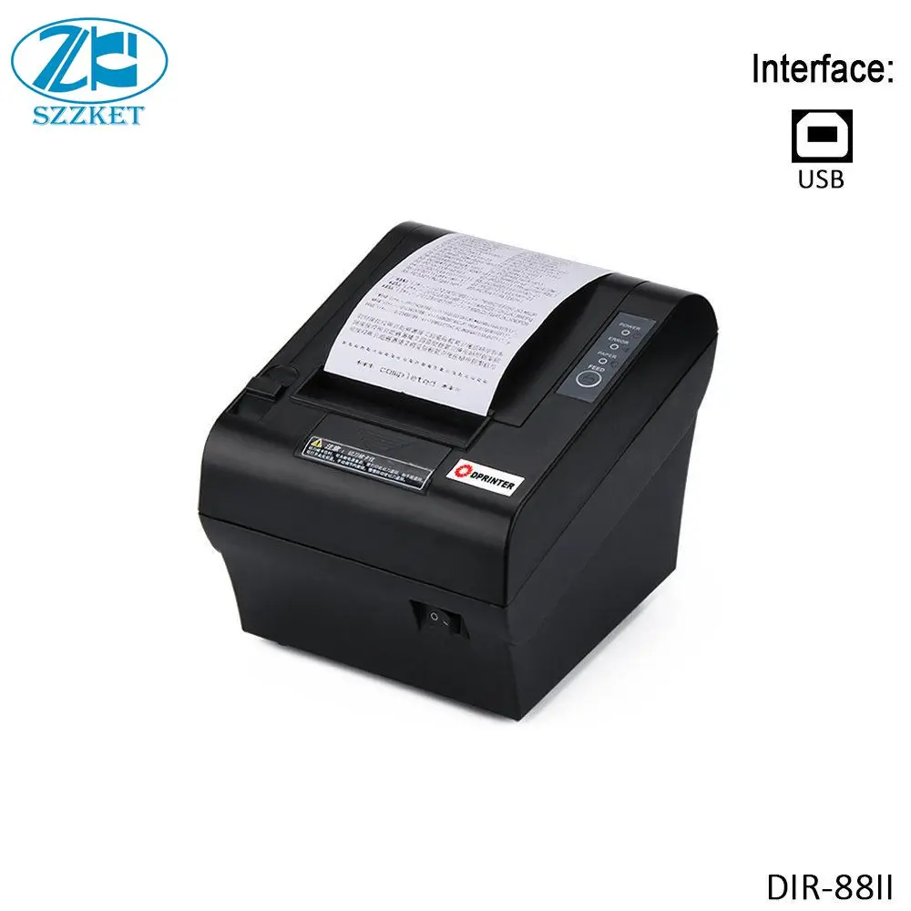 USB + Cashdrawer Port 80mm Desktop Thermal Receipt Printer with Auto Cutter Fast Speed Printer Bill printer