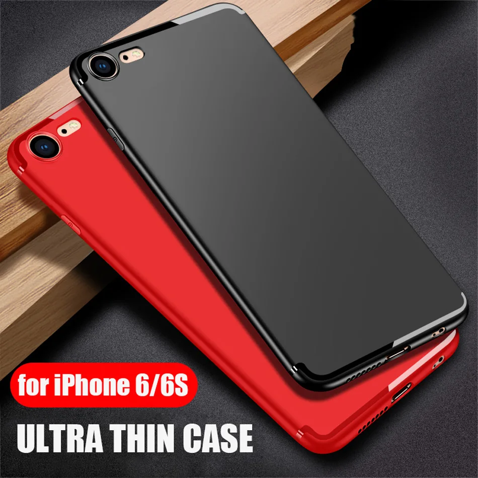 

Soft Sillicon matte Case for iphone 6s case Ultra Thin light frosted Shockproof cover bumper On for iphone 6 Case for 6S 7 Plus