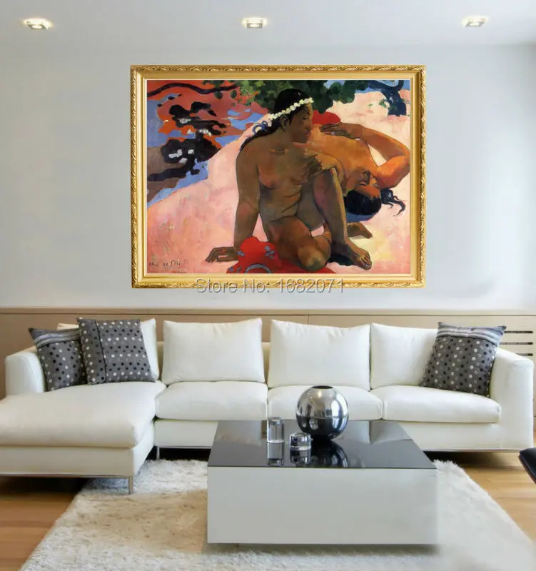 

Well-Know Artwork Paul Gauguin Are You Jealous Oil Painting On Canvas Reproduction Hand-Painted Are You Jealous Canvas Painting