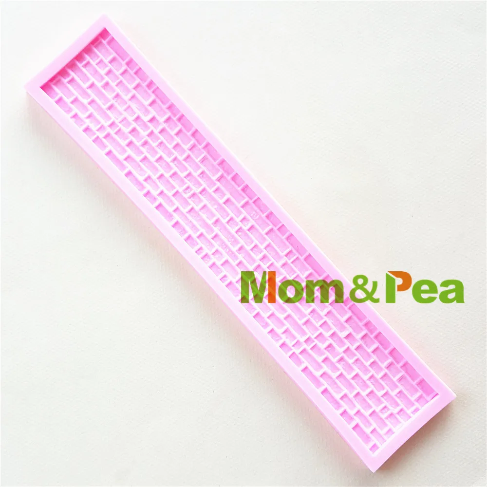 お母さん&エンドウMP109送料無料レンガ壁パターンシリコーン型ケーキデコレーションフォンダンケーキ3d金型食品グレード