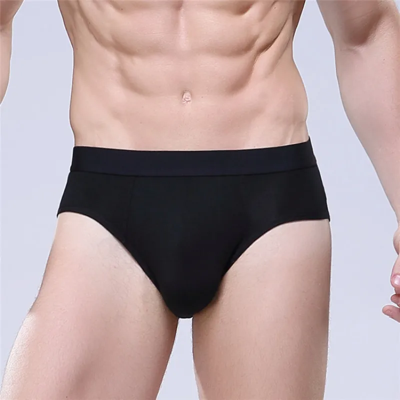 DANJIU Solid Simper Style Modal Underwear for Fashion Yong Man Breathable High Elasticity Soft Breifs Middle Waist U Convex Bag