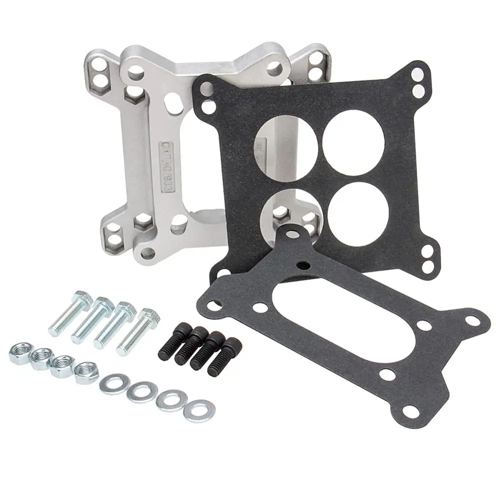 Universal Aluminum Adapter Plate 1933 Carb Carburetor Adapter 2-Barrel To 4-Barrel 4-Bolt