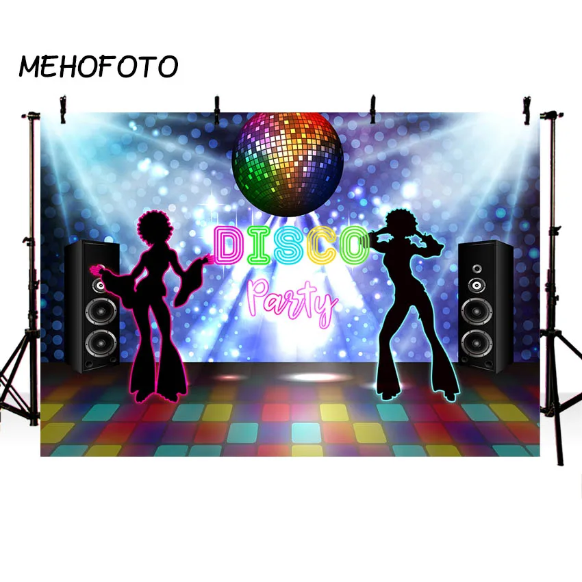 Photography Backdrop Disco Neon Adults Party Decoration Decor Birthday Party Event Banner Photo Studio Background Props