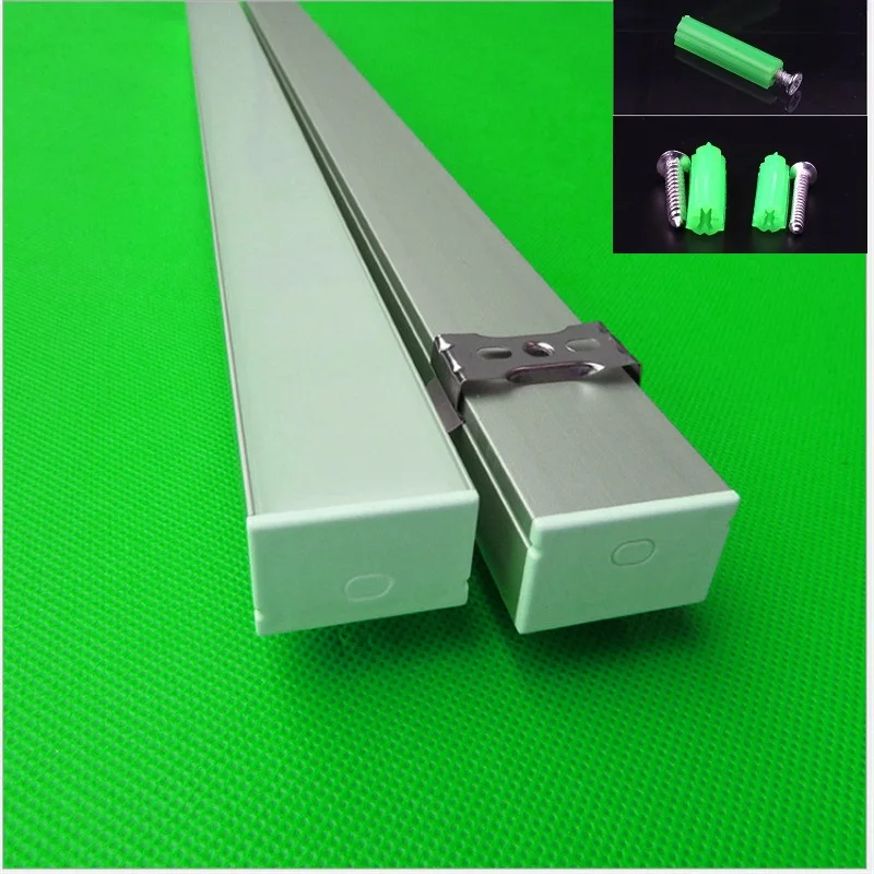 10-30Pcs/Lot 40Inch 1m Long W30*H20mm Flat Led Aluminum Profile Double Row 27mm Strip Linear Bar Light Housing Mounting Channel