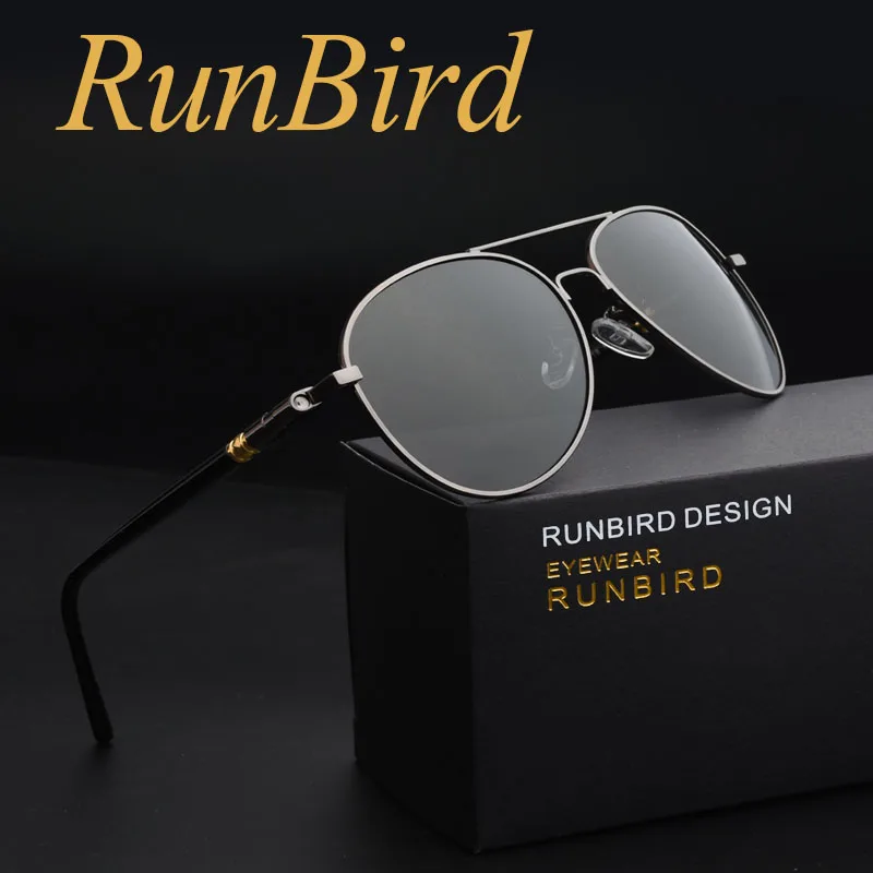 

RunBird Men Sunglasses 2018 Polarized Sun Glasess Male Oculos De Sol Masculino Pilot Fishing Gafas with Cases 801R