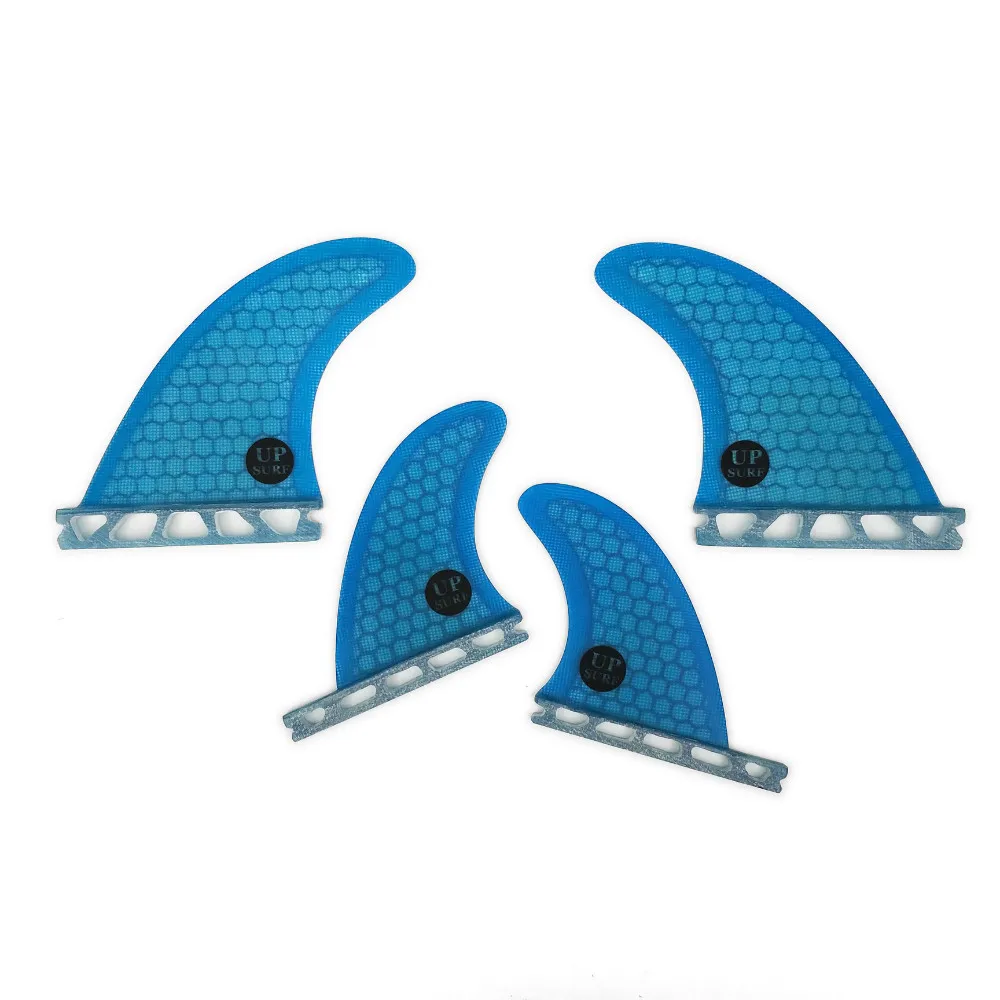 Single Table Quad Fin Surf Fin, M + GL/S + GL, Surfboard, Honeycomb Fins, Surfing Quihas 4PCs per Set