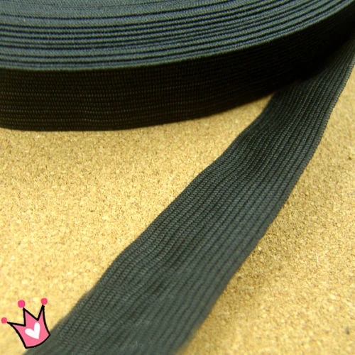 

10 meters 2.5cm 0.98" wide black stretch elastic lace trim ribbon tapes for skirt pant waistband MM330