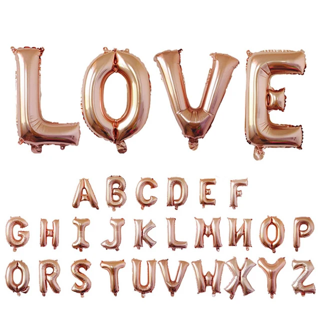 Foil Letter balloons 16 32 40 Inch happy birthday Wedding decorations Alphabe Ballon Kids Toys Baby Shower event party supplies