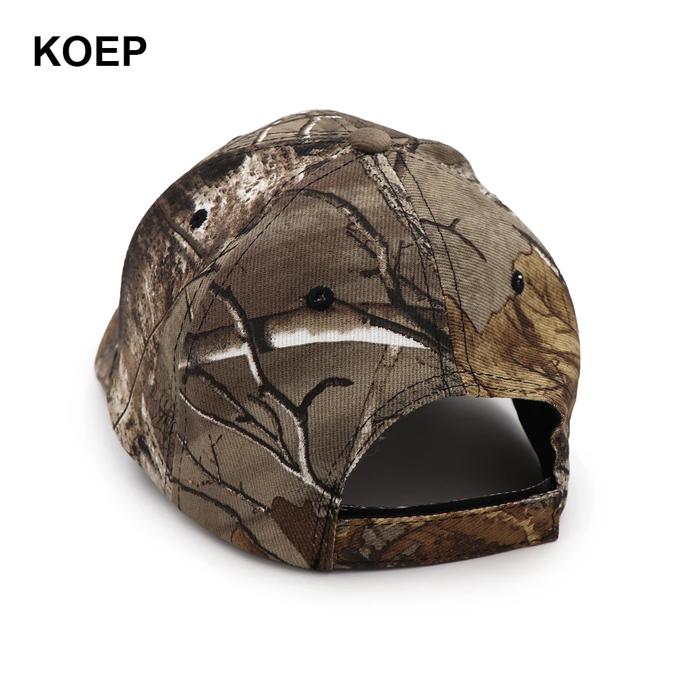 Boné de beisebol KOEP camuflado para homens, boné de pesca na selva, chapéu de caça algodão osso snapback Rucker Camo, ao ar livre Dad Caps, novo