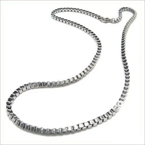 Wholesale 12pcs 3mm Silver Stainless Steel Box Necklace Chain 16