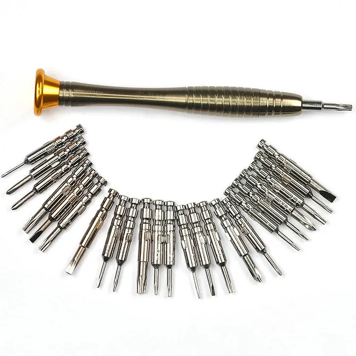 Updated Magnetic Screwdriver Set 25 in 1 Mini Wallet Pocket Repair Fix Tools Kit Mobile Phone Cellphone Tablet PC Glasses Watch