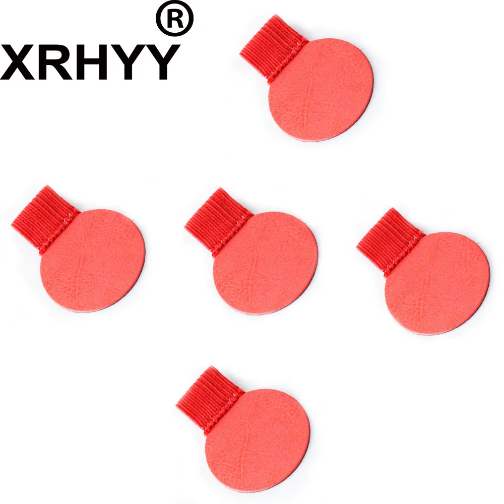 XRHYY 5Pcs Pink Round Elastic Pencil Loop Journals Self-Adhesive Leather Pen Holder For Notebooks Journals Calendars Clipboards