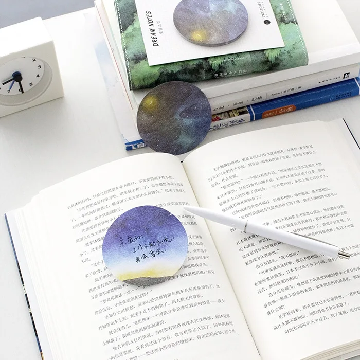 Creative Natural Dream planet Series Self-Adhesive Memo Pad N Times Sticky Notes Bookmark School Office Supply