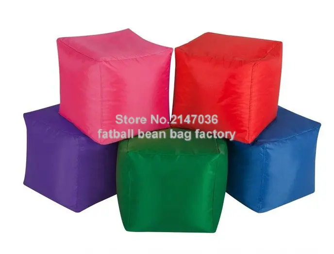 

GREEN Square many colors sitting cube outdoor waterproof bean bag pouf ottoman