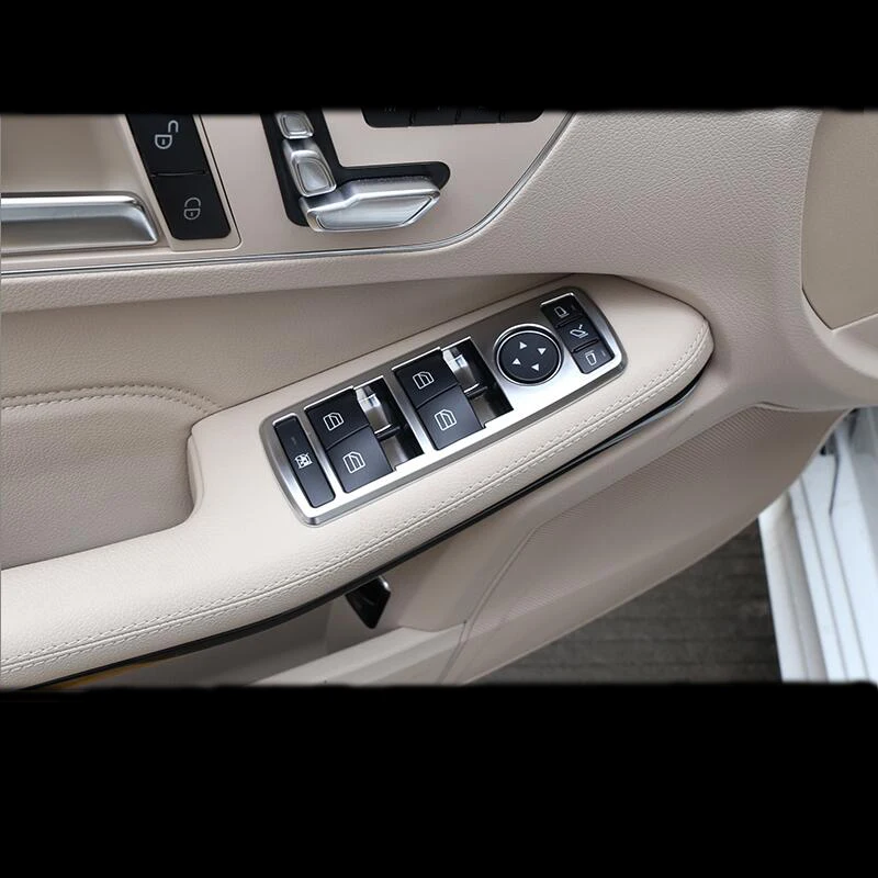 

Accessories ABS Chrome Window Lift Switch Button Cover Trim Car-Styling For Mercedes Benz A B C E GLE GLA CLA GLK ML W212 W204