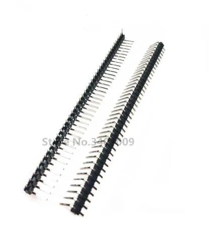 10pcs 40 Pin 1x40 Single Row Male 2.54mm Breakable Pin Header Right Angle Connector Strip bending