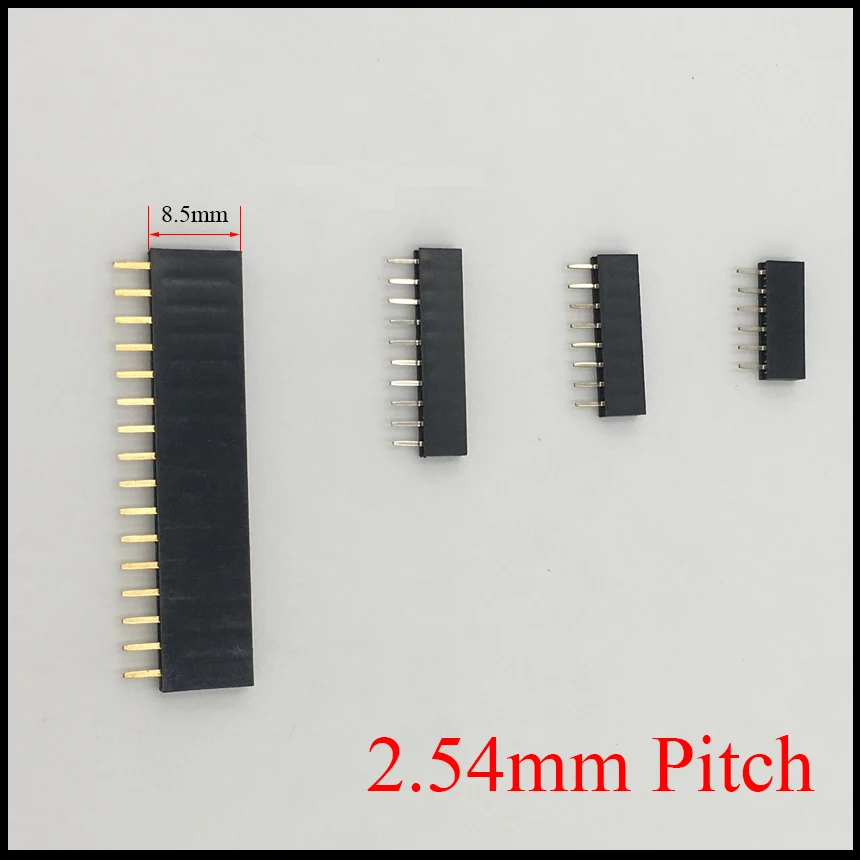 1*11 1x11 1*12 1x12 1*13 1x13 Pin 11P 12P 13P 2.54mm Pitch 8.5mm Height Female Connector Single Row Straight Pin Header Strip