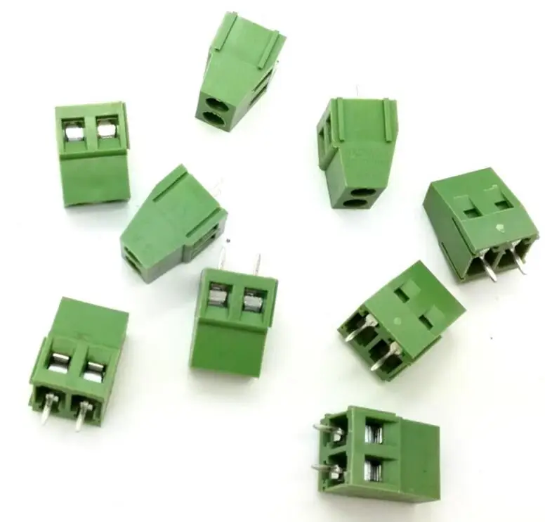 50 pcs 2 Pin Screw Terminal Block Connector 5mm Pitch G