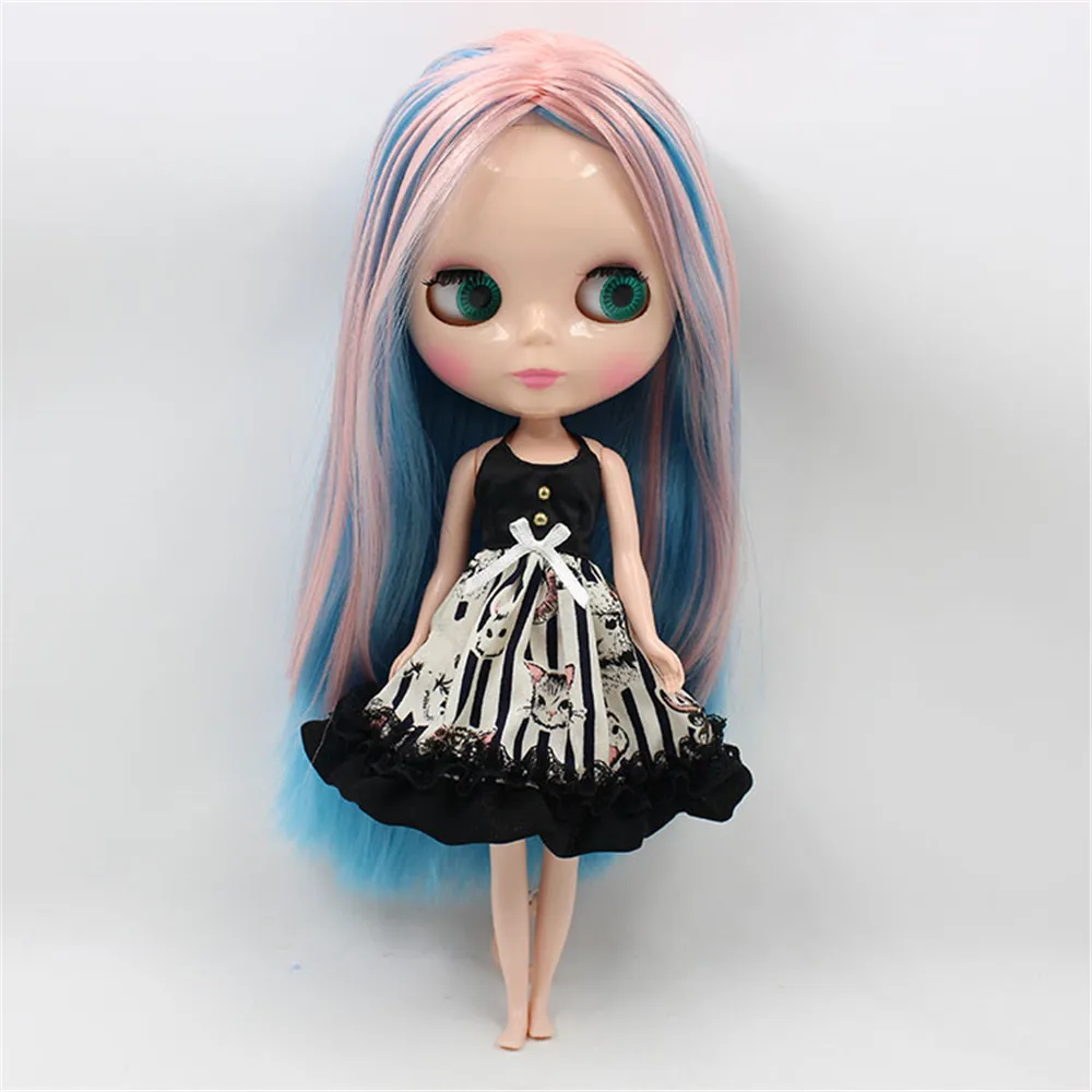 DBS Blyth ICY doll clothes Cat pattern dress Suitable for the 1/6 JOINT body licca girl gift