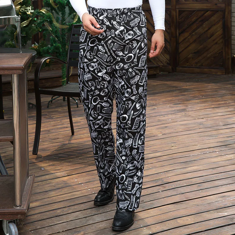 

Hotel Restaurant Hotel Kitchen Chef Work Pants Pants Bakery Bread Strip Stretch Chef Pants Men & Women